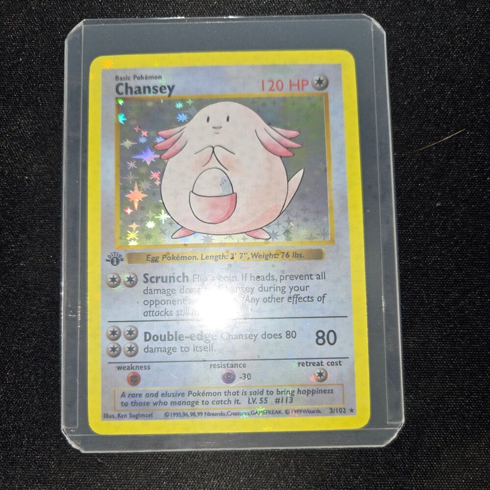 Pokémon Chansey Replica Holographic Card